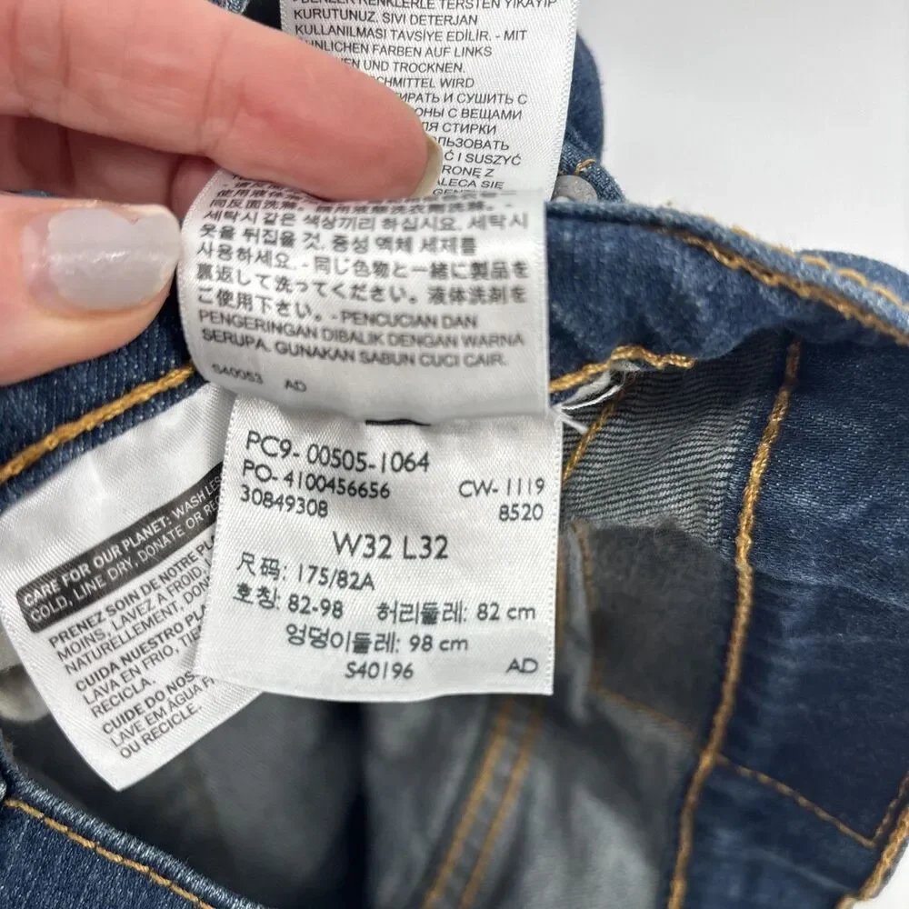 Levi's 505 Jeans Mens 32x32 Blue Denim Straight Regular Fit